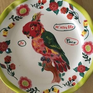 Nathalie Lete Francophile Parrot 10"Dinner Plate